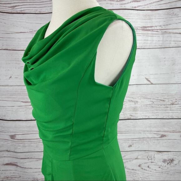 Meng Fei Lu green drape neck sheath dress - Picture 6 of 15